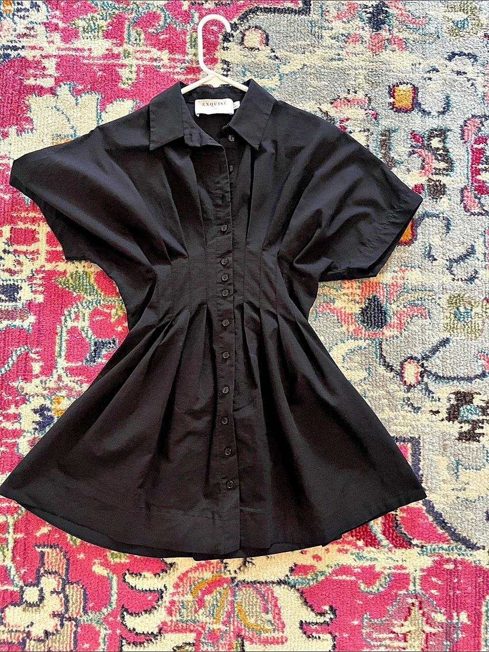 Exquise Tobie Mini Shirt Dress Black XS